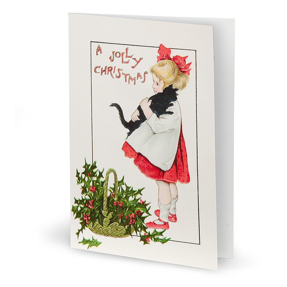 Download A Jolly Christmas Cards Vintage Christmas Cards Museum Selection PSD Mockup Templates