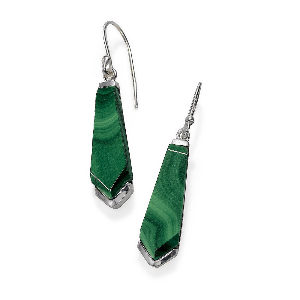 Ａr1pel Malachite authentic earrings, green