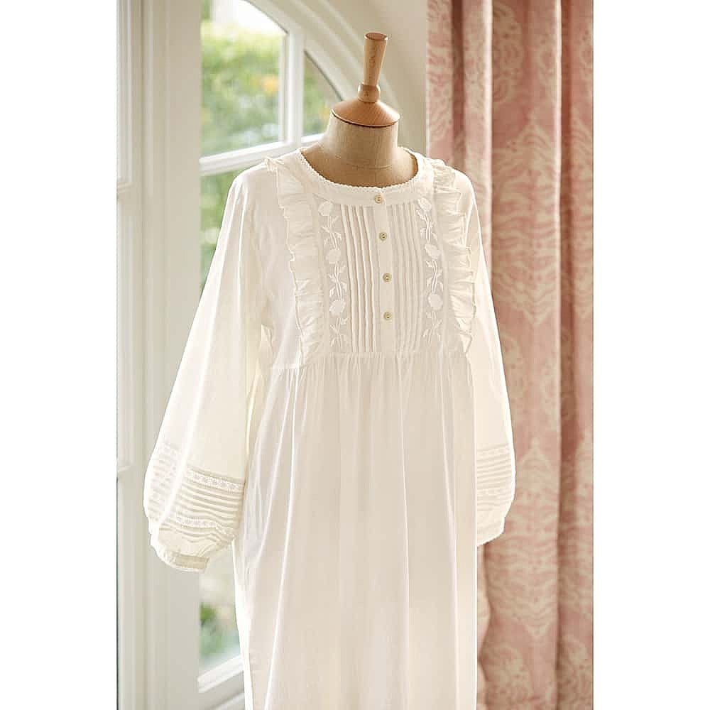 Victorian Vintage White Sleep Night Dress Summer Cotton Nightgowns