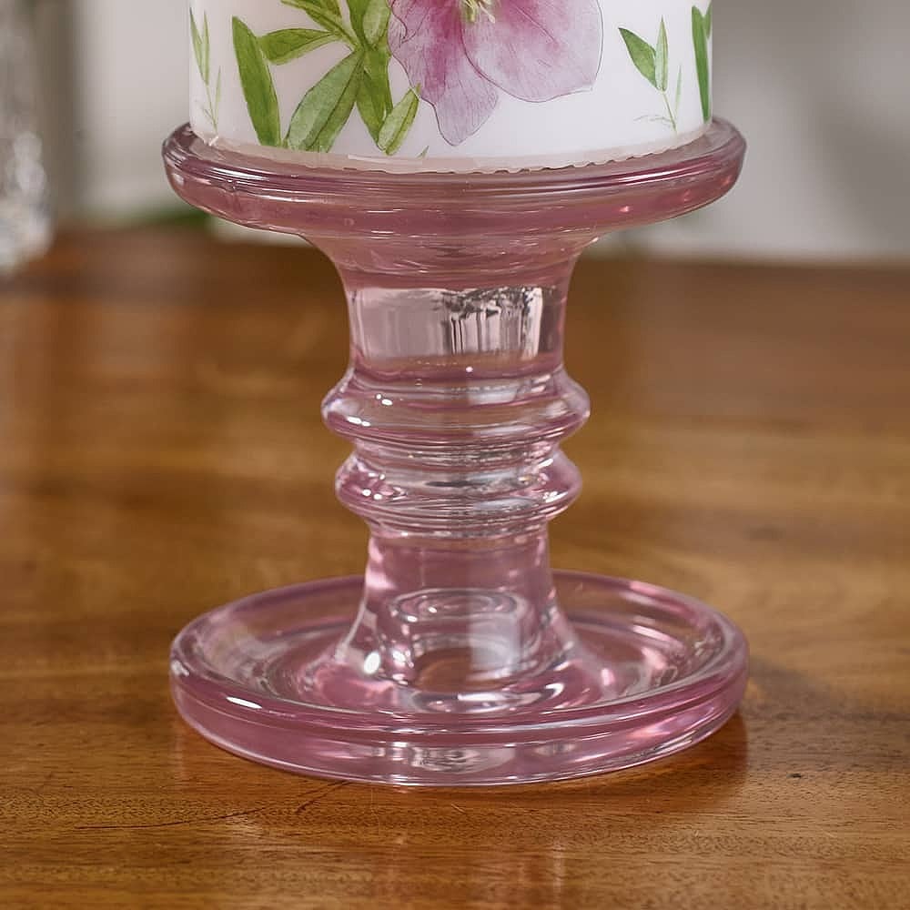 Pink candle clearance holder