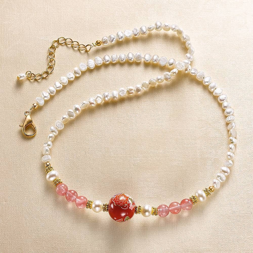 Bead and pearl on sale necklace