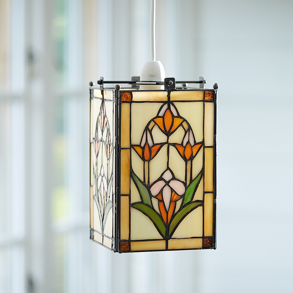 Art Nouveau Inspired Handcrafted Frosted Glass Pendant Lampshade Museum Selection