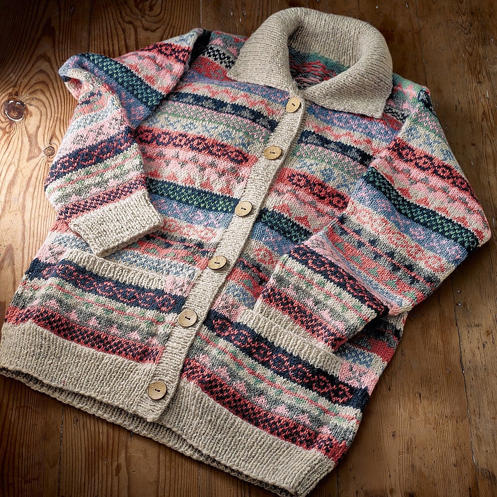 Fair Isle Hand knitted Cardigan