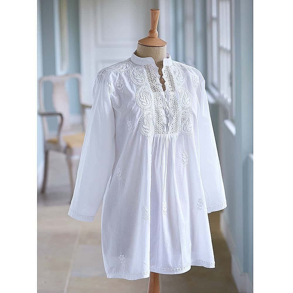 Embroidered tunic dress uk hotsell